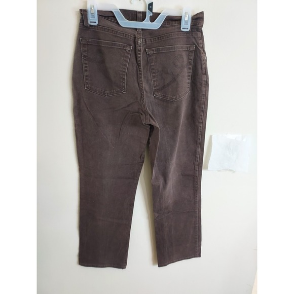 FDJ French Dressing Peggy Jeans Pants Womens 8P Brown Straight Leg Petite - Picture 2 of 7